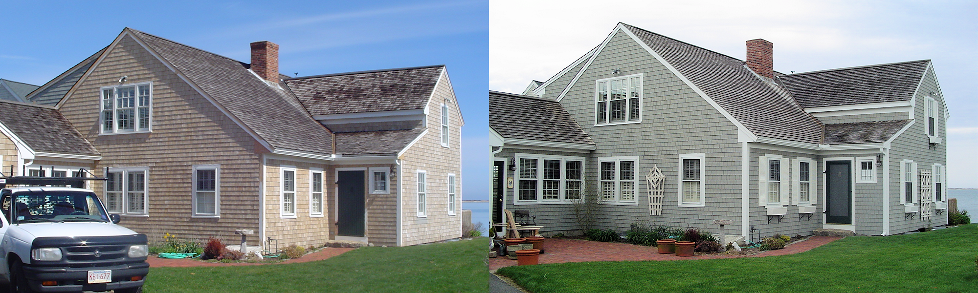 Exterior House Painting before and After